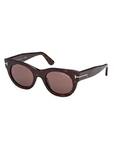 Tom Ford Women's Marine 50MM Round Sunglasses - Brown | Thumbnail 1