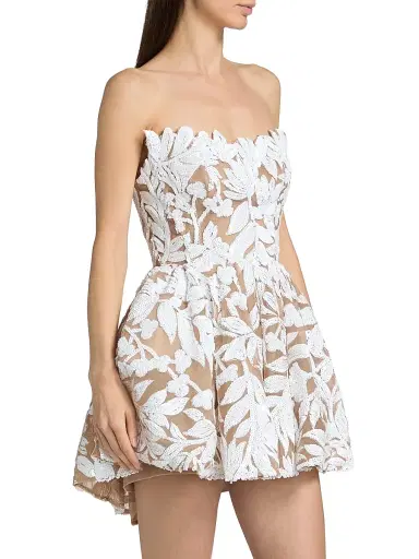 Bronx and Banco Women's Chloe Embroidered Strapless Minidress - White | Thumbnail 4 Bronx and Banco Women's Chloe Embroidered Strapless Minidress - White | Thumbnail 4