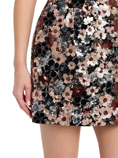 Bronx and Banco Women's Maraya Strapless Floral Sequin Minidress | Thumbnail 5