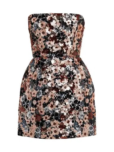 Bronx and Banco Women's Maraya Strapless Floral Sequin Minidress | Thumbnail 1