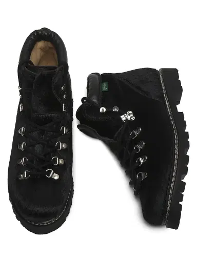 Junya Watanabe MAN Men's x Paraboot Calf-Hair Lace-Up Boots - Black | Thumbnail 4 Junya Watanabe MAN Men's x Paraboot Calf-Hair Lace-Up Boots - Black | Thumbnail 4
