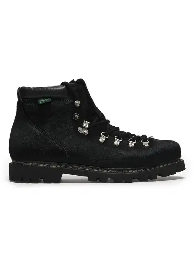 Junya Watanabe MAN Men's x Paraboot Calf-Hair Lace-Up Boots - Black | Thumbnail 1 Junya Watanabe MAN Men's x Paraboot Calf-Hair Lace-Up Boots - Black | Thumbnail 1