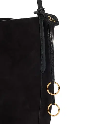 Alaïa Women's Hip Suede Bucket Bag - Noir | Thumbnail 4 Alaïa Women's Hip Suede Bucket Bag - Noir | Thumbnail 4