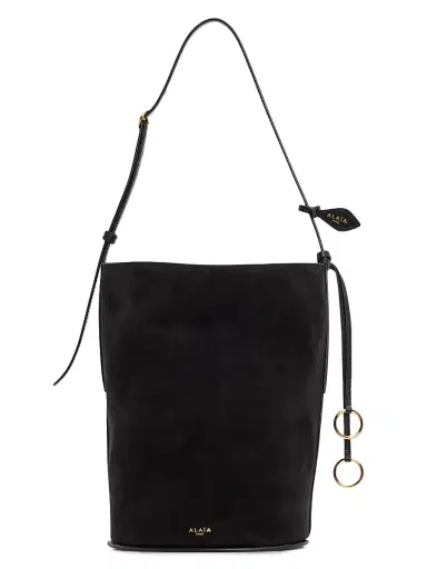 Alaïa Women's Hip Suede Bucket Bag - Noir | Thumbnail 1 Alaïa Women's Hip Suede Bucket Bag - Noir | Thumbnail 1