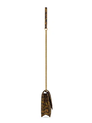 Saint Laurent Women's Cassandre Envelope Chain Wallet in Canvas - Leopard | Thumbnail 3 Saint Laurent Women's Cassandre Envelope Chain Wallet in Canvas - Leopard | Thumbnail 3