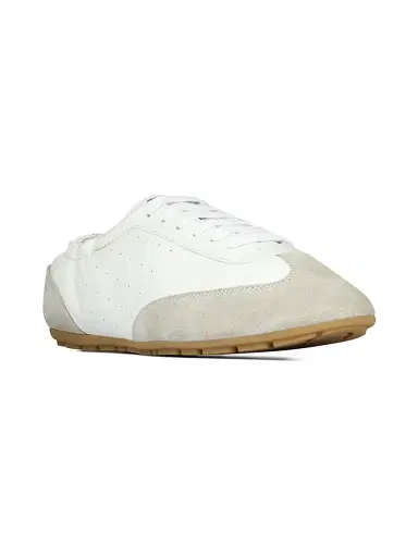 Saint Laurent Women's Lewis Sneakers in Leather and Suede - Optic White - Size 5 | Thumbnail 2 Saint Laurent Women's Lewis Sneakers in Leather and Suede - Optic White - Size 5 | Thumbnail 2