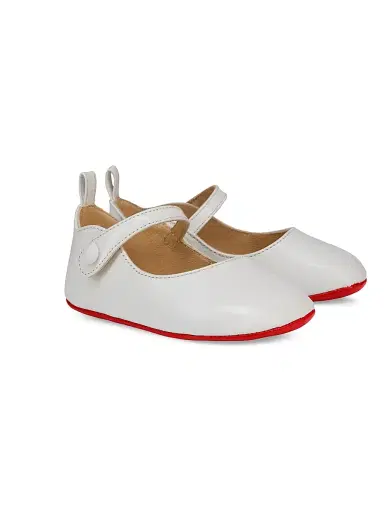 Christian Louboutin Baby Girl's Love Chick Ballerina Shoes - Bianco 3 (Baby) | Thumbnail 2