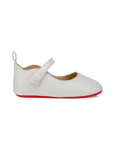 Christian Louboutin Baby Girl's Love Chick Ballerina Shoes - Bianco 3 (Baby) | Thumbnail 3