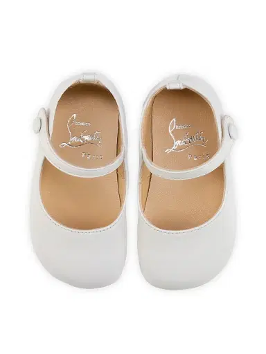 Christian Louboutin Baby Girl's Love Chick Ballerina Shoes - Bianco 3 (Baby) | Thumbnail 5