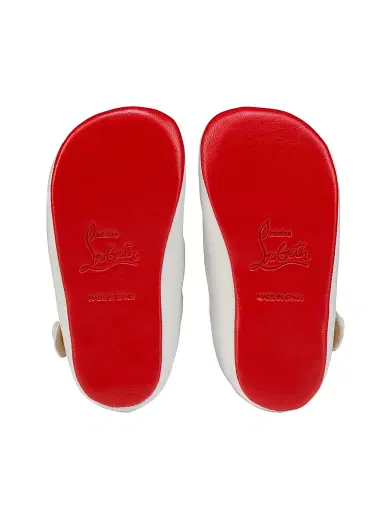 Christian Louboutin Baby Girl's Love Chick Ballerina Shoes - Bianco 3 (Baby) | Thumbnail 6
