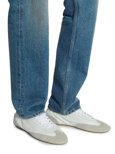 Saint Laurent Men's Lewis Sneakers in Leather and Suede - Blanc Optique - Size 12.5 | Thumbnail 4 Saint Laurent Men's Lewis Sneakers in Leather and Suede - Blanc Optique - Size 12.5 | Thumbnail 4