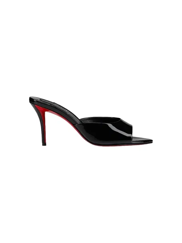Women's Miss Z Patent Leather 80MM Mules - Black