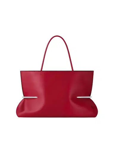 Givenchy Women's Pinch Squeezed Horizontal Tote Bag in Nappa Leather - Equestrian Red | Thumbnail 3 Givenchy Women's Pinch Squeezed Horizontal Tote Bag in Nappa Leather - Equestrian Red | Thumbnail 3