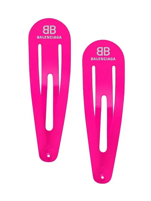 Balenciaga Women's Holli  Snap Clip Set - Fluo Pink
