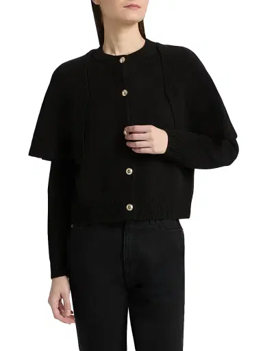 Ba&sh Women's Peggy Wool Cardigan - Noir - Size Large | Thumbnail 3 Ba&sh Women's Peggy Wool Cardigan - Noir - Size Large | Thumbnail 3