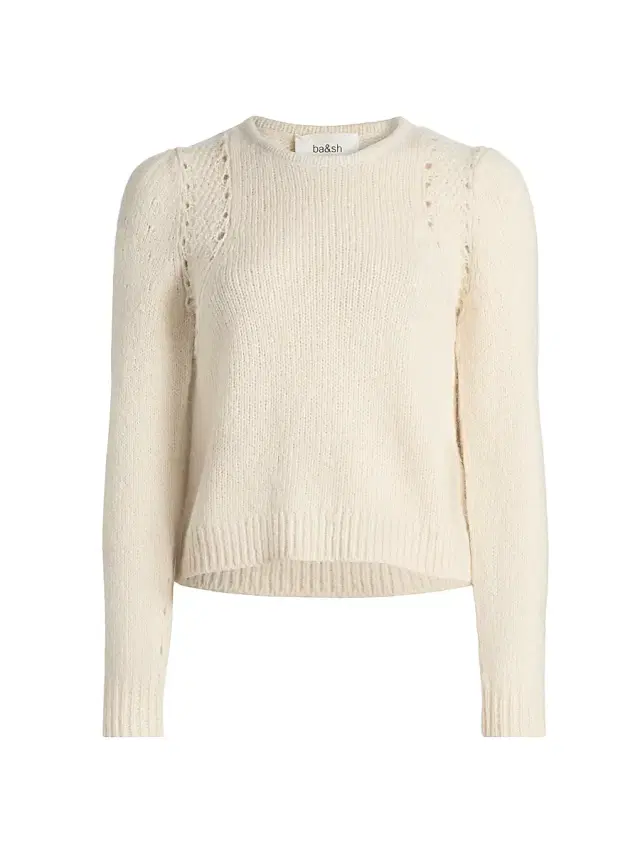 ba & sh Women's Belma Puff-Sleeve Sweater - Ecru