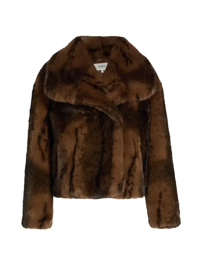 ba & sh Women's Foxy Faux-Fur Coat - Marron