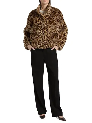 Ba&sh Women's Jaros Leapard-Print Faux-Fur Coat - Natural - Size Large | Thumbnail 2 Ba&sh Women's Jaros Leapard-Print Faux-Fur Coat - Natural - Size Large | Thumbnail 2