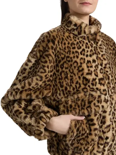 Ba&sh Women's Jaros Leapard-Print Faux-Fur Coat - Natural - Size Large | Thumbnail 6 Ba&sh Women's Jaros Leapard-Print Faux-Fur Coat - Natural - Size Large | Thumbnail 6
