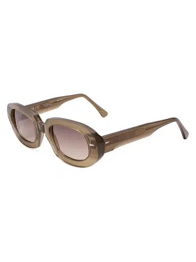 AHLEM Women's Lombards 50MM Oval Sunglasses - Green | Thumbnail 2