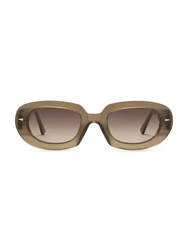 AHLEM Women's Lombards 50MM Oval Sunglasses - Green | Thumbnail 1