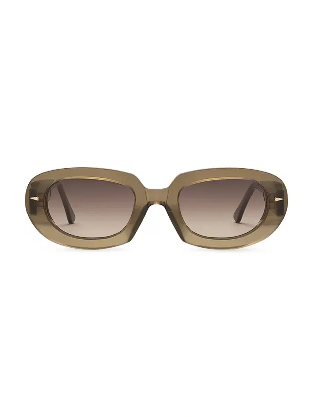 AHLEM Women's Lombards 50MM Oval Sunglasses - Green