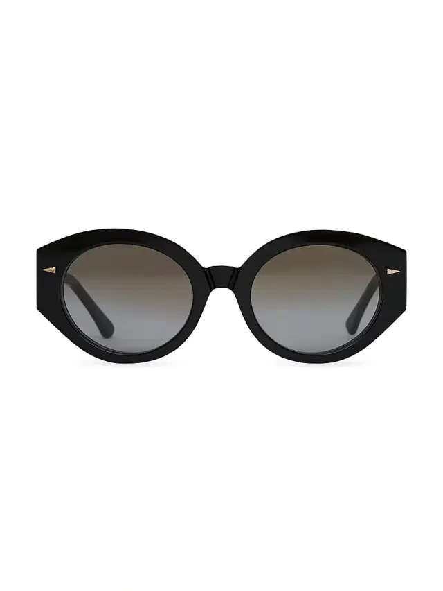 AHLEM Women's Art Deco 51MM Round Sunglasses - Black