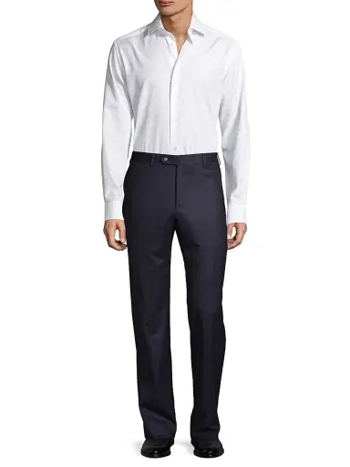 Canali Men's Flannel Wool Trousers - Light Grey - Size 38 | Thumbnail 2