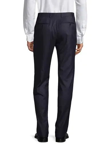 Canali Men's Flannel Wool Trousers - Light Grey - Size 38 | Thumbnail 5