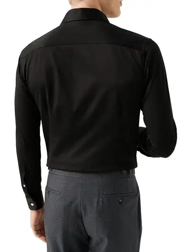 Eton Men's Cotton Jacquard Contemporary-Fit Shirt - Black | Thumbnail 3