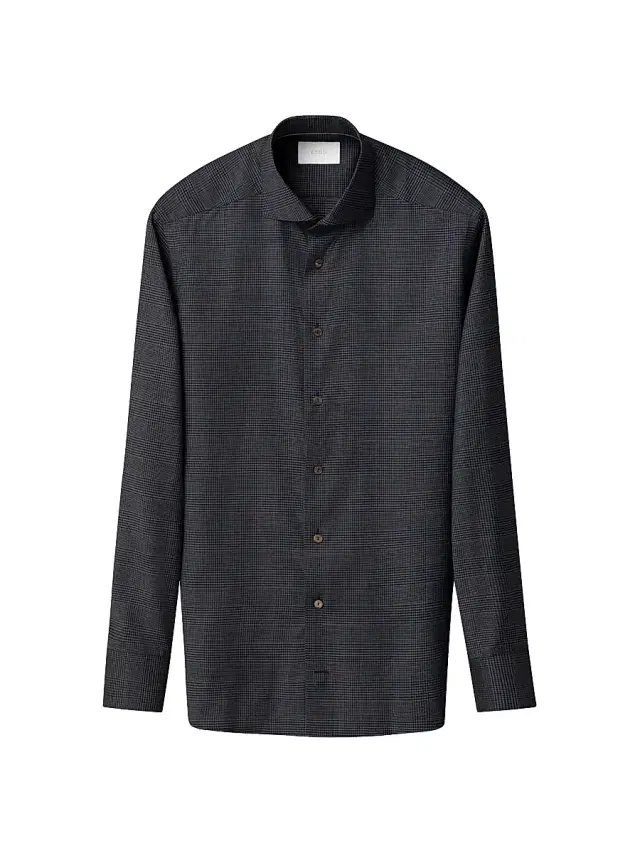 Men's Check Merino Wool Contemporary-Fit Shirt - Grey