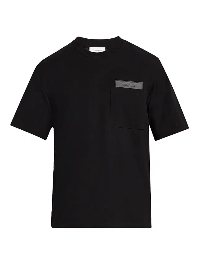 Men's Cotton Logo-Patch T-Shirt - Black Men's Cotton Logo-Patch T-Shirt - Black