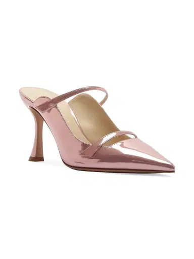 Alexandre Birman Women's Tita 85MM Specchio Leather Mules - Pink - Size 8.5 | Thumbnail 2