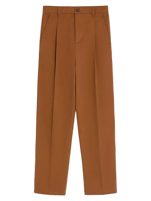 Men's Pants in Cotton Gabardine - Chocolate