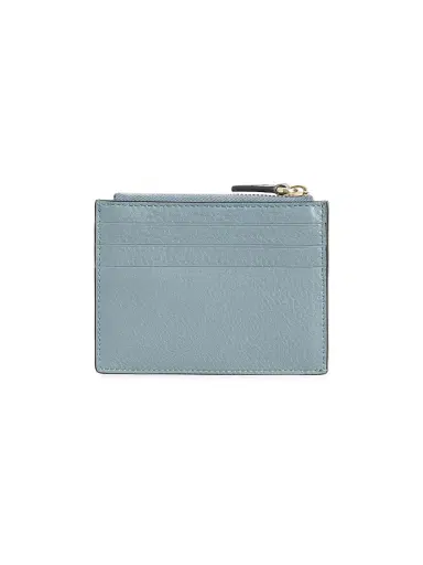 Valentino Garavani Women's Rockstud Grainy Calfskin Cardholder with Zipper - Stone | Thumbnail 2
