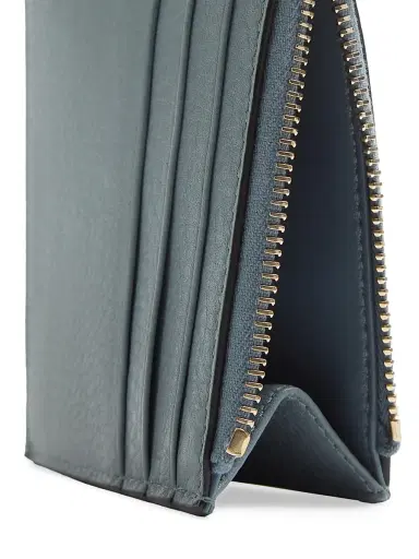 Valentino Garavani Women's Rockstud Grainy Calfskin Cardholder with Zipper - Stone | Thumbnail 5
