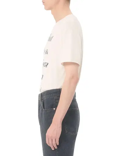 Valentino Garavani Men's Cotton T-Shirt with Print - Ivory - Size Large | Thumbnail 3 Valentino Garavani Men's Cotton T-Shirt with Print - Ivory - Size Large | Thumbnail 3