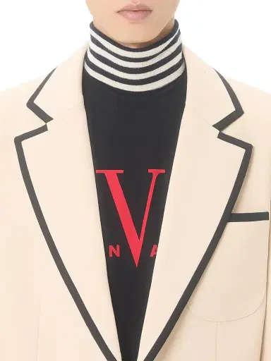 Valentino Garavani Men's Single-Breasted Wool Gabardine Jacket - Cream - Size 42 | Thumbnail 5