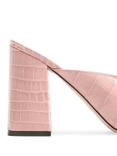 Valentino Garavani Women's VLogo Signature 95MM Slide Sandals in Printed Calfskin - Pink - Size 11 | Thumbnail 6