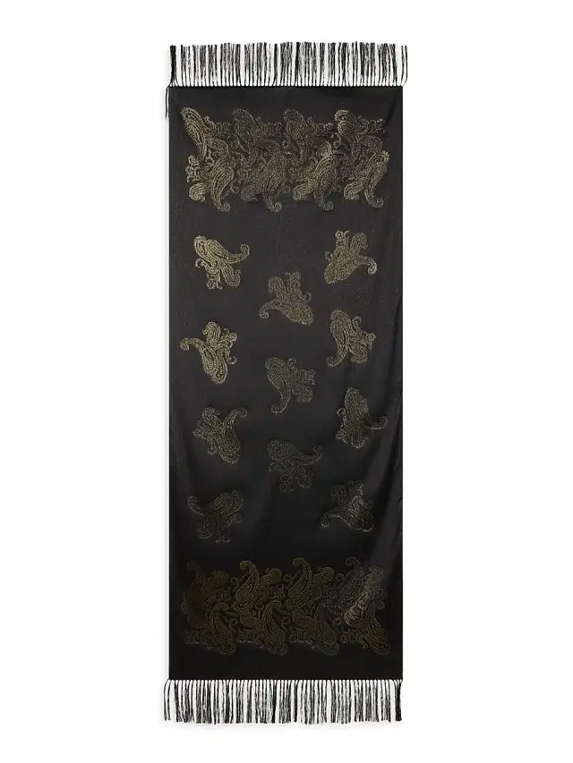 Women's Boheme Silk-Blend Scarf - Black