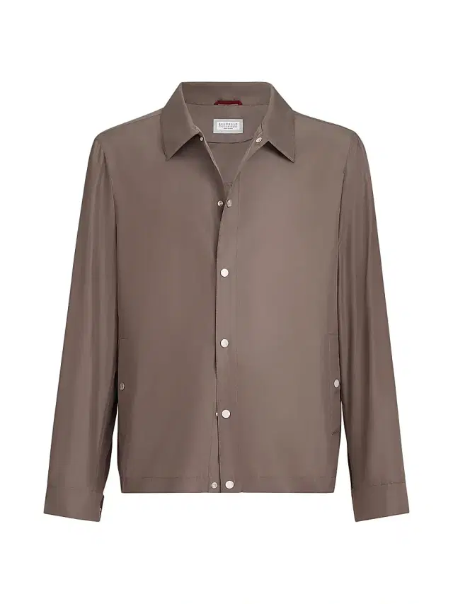 Men's Bonded Silk Unlined Outerwear Jacket - Khaki