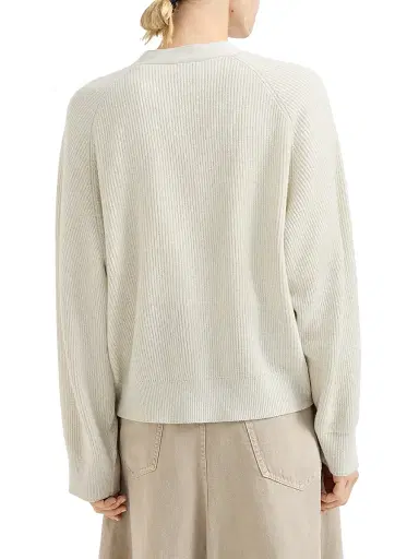 Brunello Cucinelli Women's Sparkling Cashmere Ribbed Cardigan - Panama | Thumbnail 3