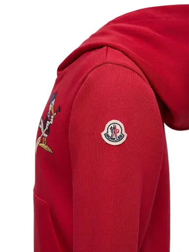 Moncler Little Boy's & Boy's Hoodie in Cotton - Red - Size 8 | Thumbnail 3
