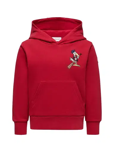 Moncler Little Boy's & Boy's Hoodie in Cotton - Red - Size 8 | Thumbnail 1