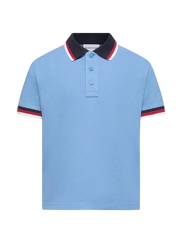 Moncler Baby Boy's & Little Boy's Polo Shirt in Cotton - Light Blue