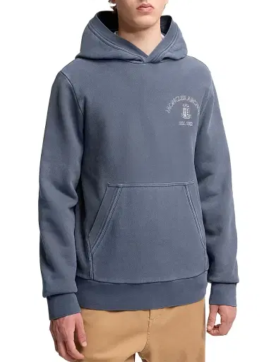 Moncler Men's Hoodie in Cotton - Cobalt Blue - Size XXL | Thumbnail 2 Moncler Men's Hoodie in Cotton - Cobalt Blue - Size XXL | Thumbnail 2