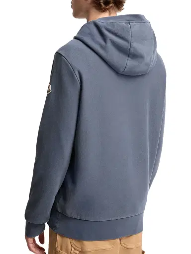 Moncler Men's Hoodie in Cotton - Cobalt Blue - Size XXL | Thumbnail 3 Moncler Men's Hoodie in Cotton - Cobalt Blue - Size XXL | Thumbnail 3