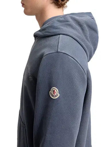 Moncler Men's Hoodie in Cotton - Cobalt Blue - Size XXL | Thumbnail 4 Moncler Men's Hoodie in Cotton - Cobalt Blue - Size XXL | Thumbnail 4