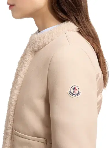 Moncler Women's Buis Puffer Jacket - Beige - Size Large | Thumbnail 4