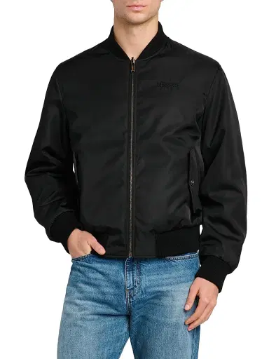 Versace Men's Barocco Mythic Reversible Twill Jacket - Black Petrol Blue | Thumbnail 3 Versace Men's Barocco Mythic Reversible Twill Jacket - Black Petrol Blue | Thumbnail 3